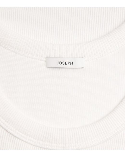 Joseph White Stretch-Cotton Yeux Tank Top