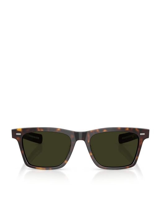 Oliver Peoples Green Acetate Maestro Pillow Sunglasses