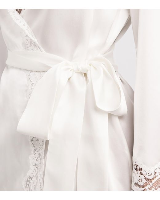 Gilda & Pearl White Silk Lace-Trim