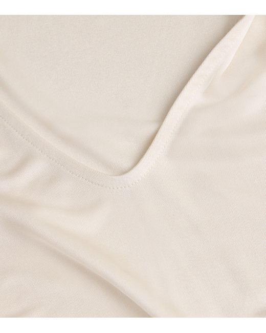 Max Mara Natural Silk V-Neck T-Shirt