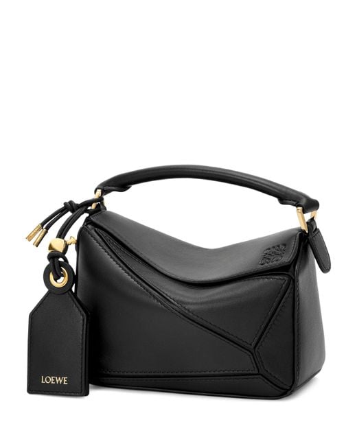 Loewe Black X Paula's Ibiza Mini Lambskin Puzzle Top-Handle Bag