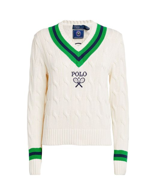 Ralph Lauren Green X Wimbledon Cricket Sweater