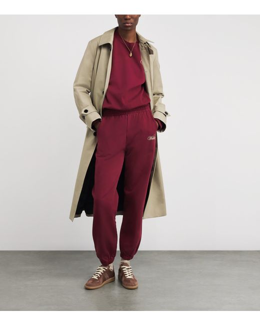 Sporty & Rich Red Cotton Soho Sweatpants