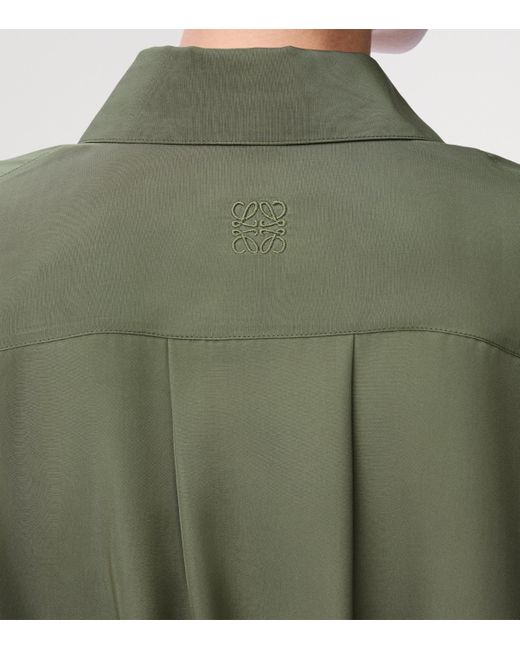 Loewe Green Silk Balloon Shirt