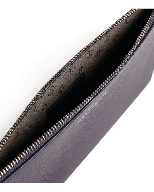 Ettinger Blue Leather Capra Travel Pouch