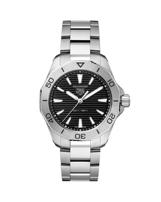 Tag Heuer Metallic Stainless Steel Aquaracer Watch 43mm for men