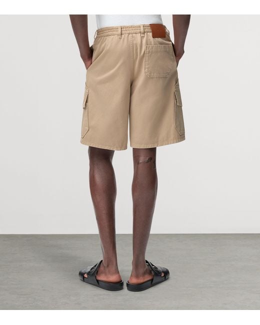 Loewe Natural X Paula's Ibiza Cotton-Satin Cargo Shorts for men