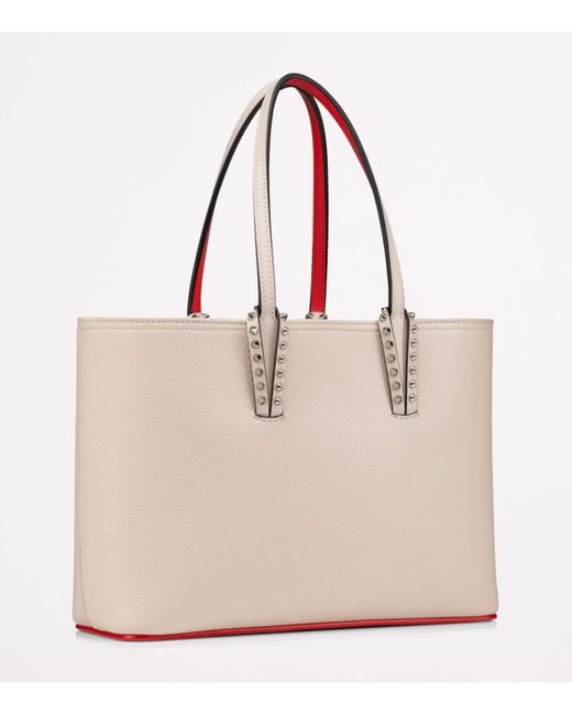 Christian Louboutin Natural Cabata Small Calf Leather Tote Bag