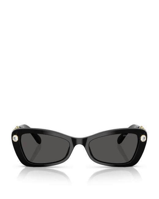 Swarovski Black Acetate Sk6033 Sunglasses