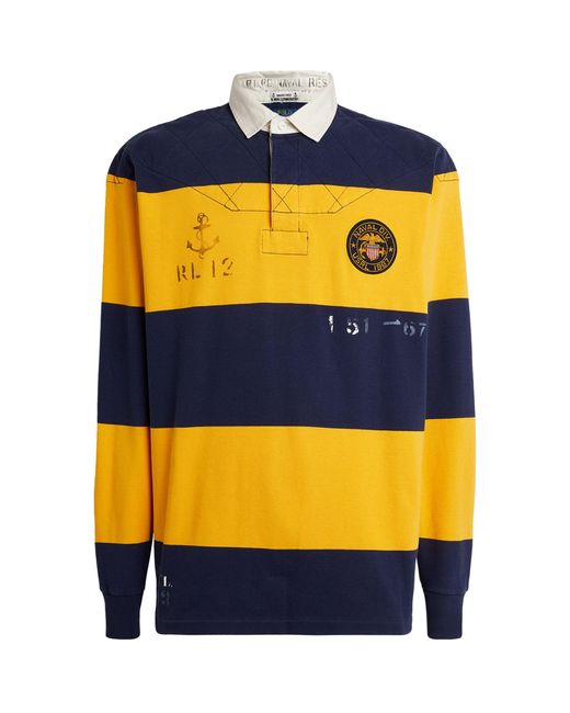 Polo Ralph Lauren Blue Cotton Rugby Shirt for men