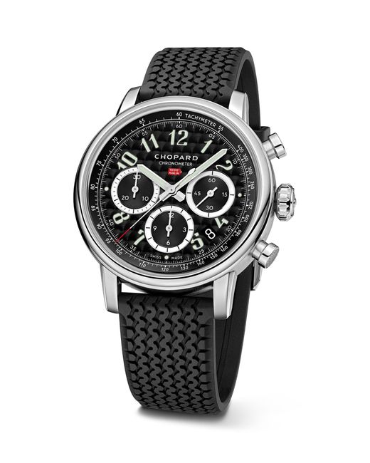 Chopard Metallic Lucent Steel Mille Miglia Chronograph Watch 40.5mm for men