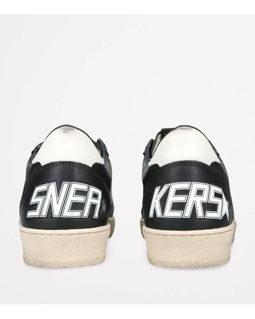 Golden Goose Deluxe Brand Black Leather Ballstar Sneakers for men