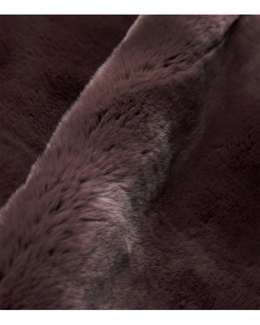 Yves Salomon Brown Mink Collared Jacket