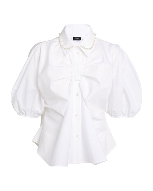 Simone Rocha White Embellished Bow Blouse