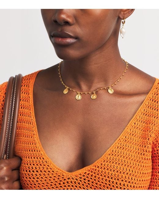 Hermina Athens Natural Plated Athinules Charm Necklace