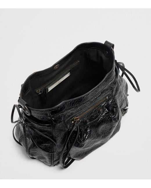 Balenciaga Black Lambskin Le City Shoulder Bag