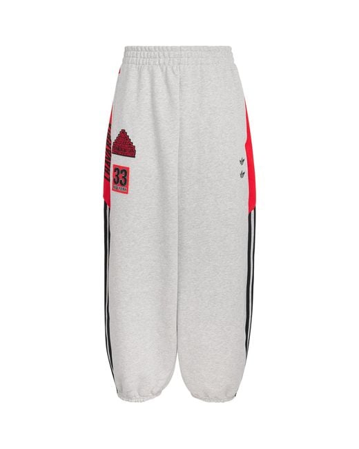 Willy Chavarria Gray X Adidas Originals Logo Sweatpants for men