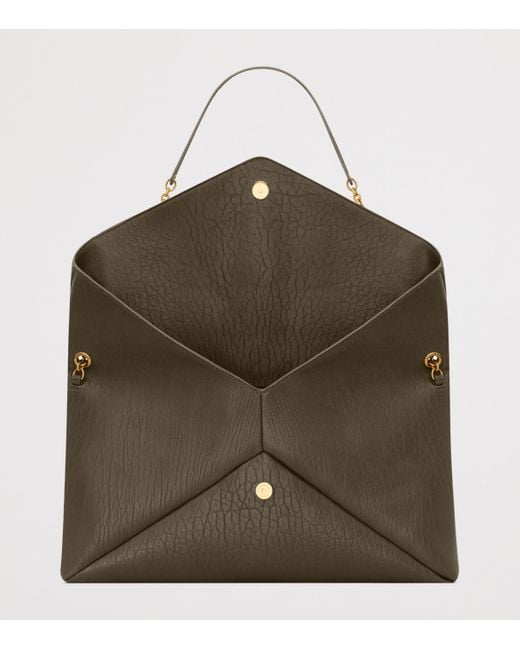 Saint Laurent Metallic Extra-Large Cassandre Envelope Pouch