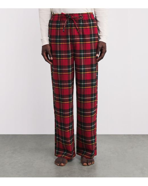 Skims Red Flannel Tartan Pyjama Trousers for men