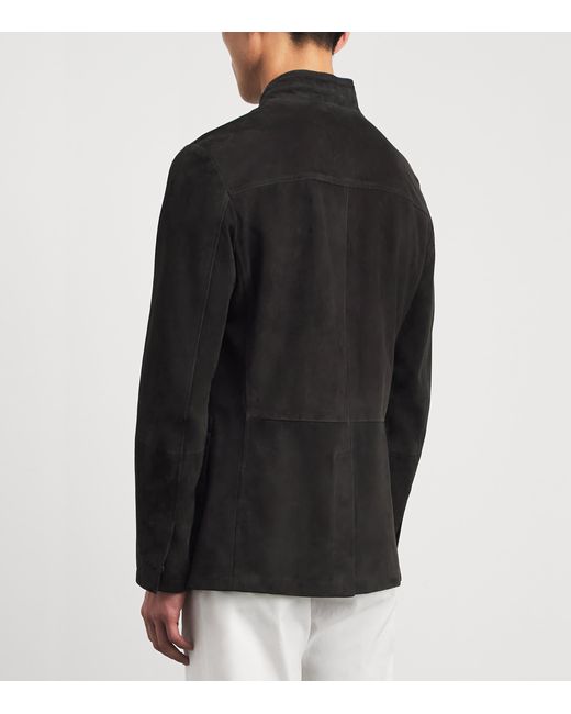 Eleventy Black Suede Jacket for men
