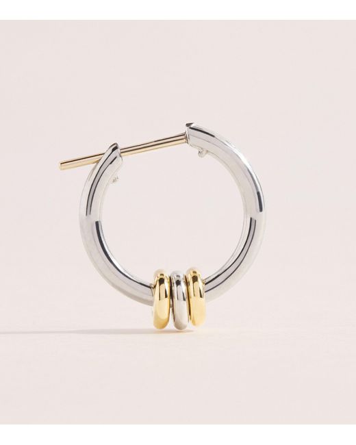 Spinelli Kilcollin Natural Sterling And Ara Core Hoop Earrings