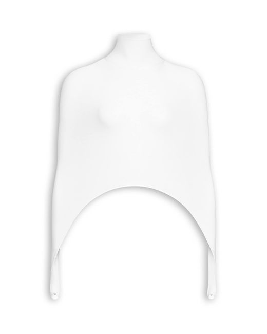 Alaïa White Silk-Knit Tension Top
