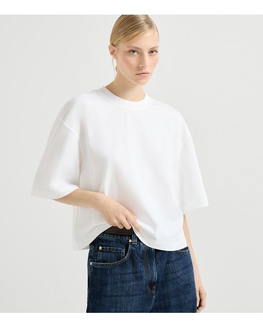 Brunello Cucinelli White Cotton Jersey T-Shirt