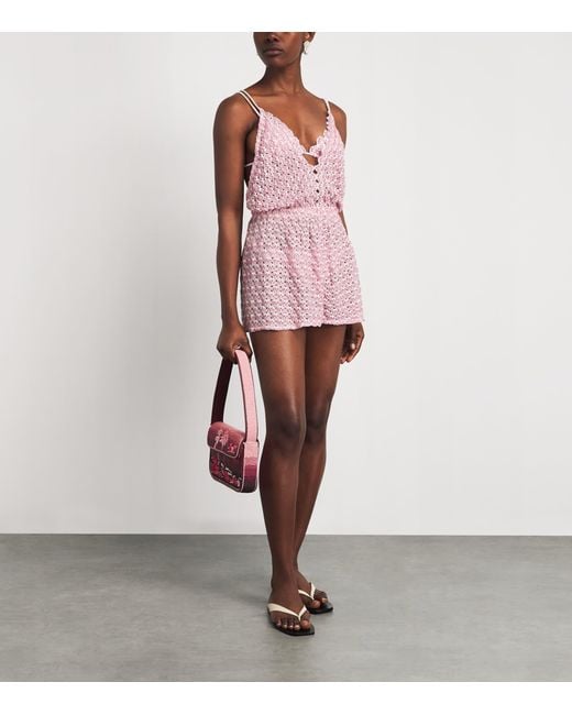 Missoni Pink Metallic V-Neck Jumpsuit