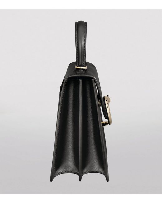 Cartier Black Leather Panthère De Top-Handle Bag