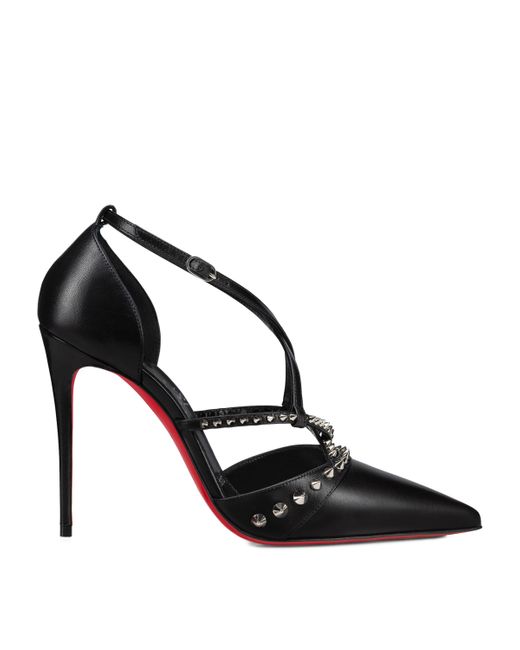 Christian Louboutin Black Tatooshka Spikes Leather Pumps 100