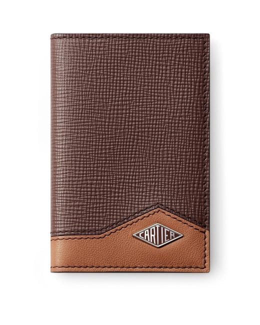 Cartier Brown Leather Losange Bifold Card Holder for men