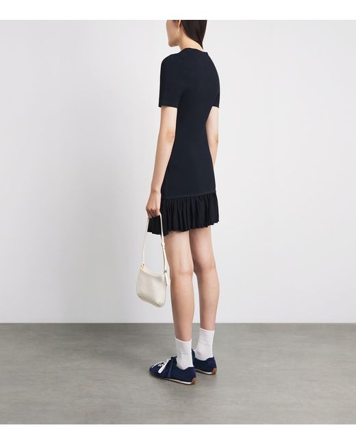 Sandro Black Ruffled Mini Dress