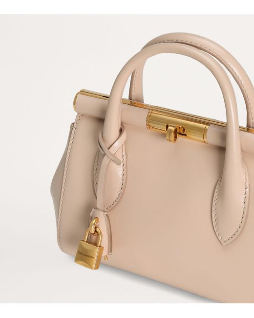 Dolce & Gabbana Pink Leather Top-Handle Bag