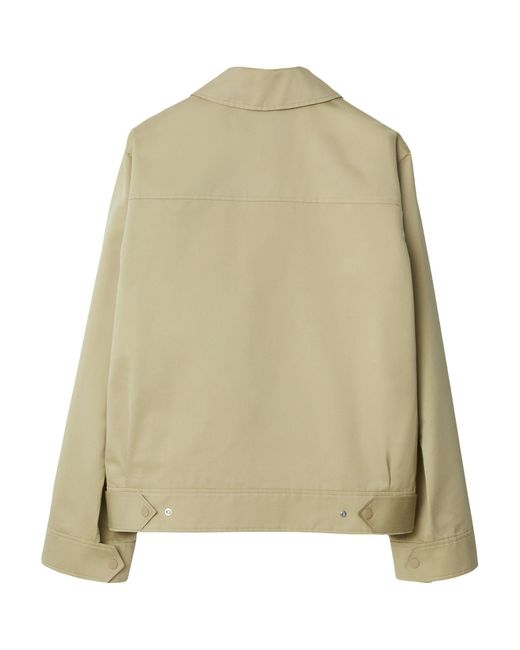 Burberry Natural Cotton-silk Harrington Jacket for men