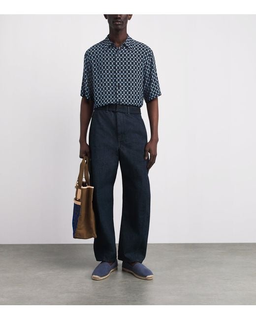 Sandro Blue Link-Print Shirt for men