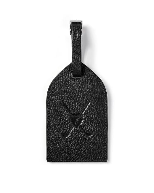 Aspinal Black Leather Golf Tee Holder for men