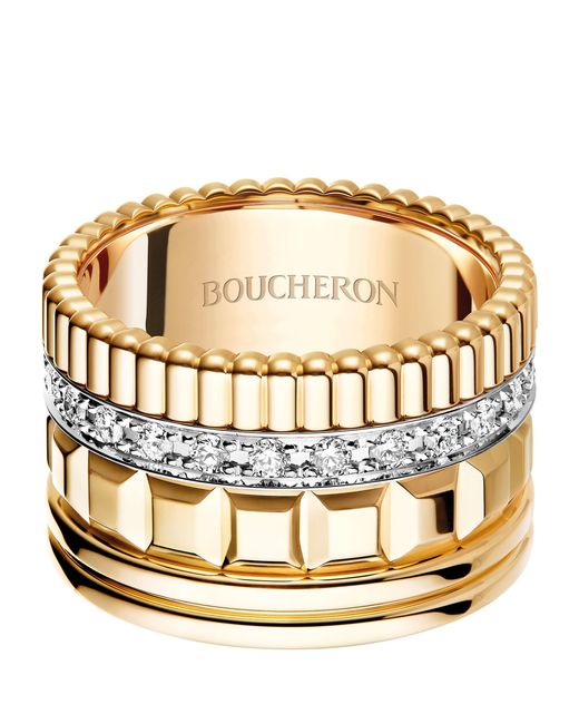 Boucheron Metallic Large And Diamond Quatre Radiant Ring