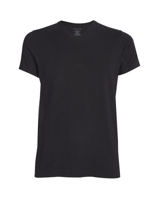 Falke Black Cotton-Blend Daily Climate Control T-Shirt for men