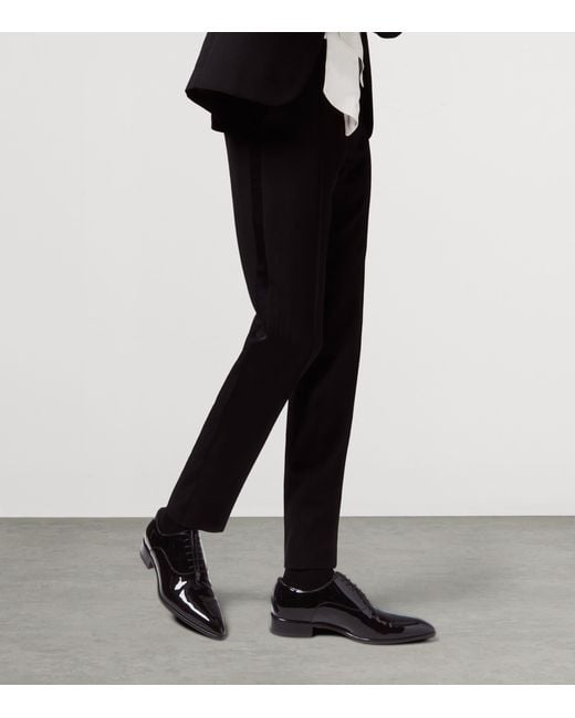 Christian Louboutin Black Pelvis Patent Leather Oxford Shoes for men