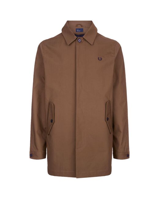 Fred Perry Brown Caban Mac Jacket for men