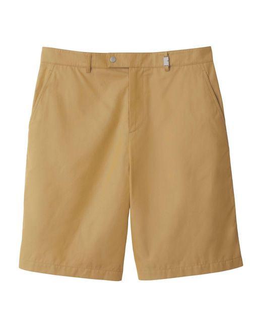 Burberry Natural Cotton Chino Shorts for men