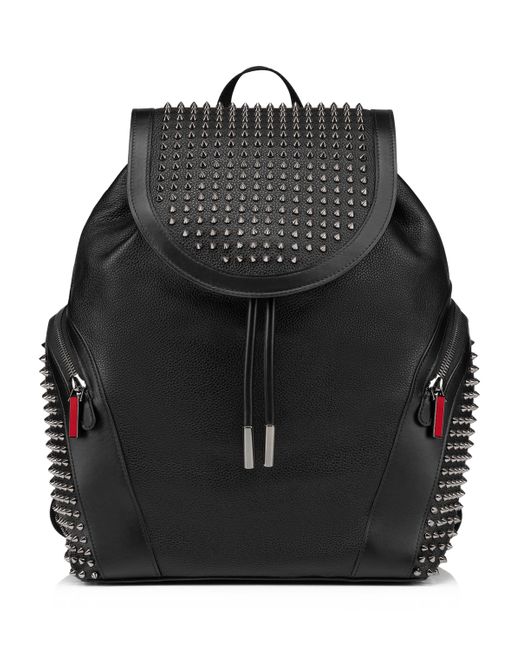 Christian Louboutin Black Funky Leather Backpack for men