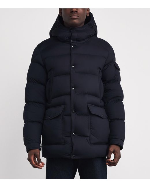 Moncler Blue Down Bretagne Puffer Jacket for men