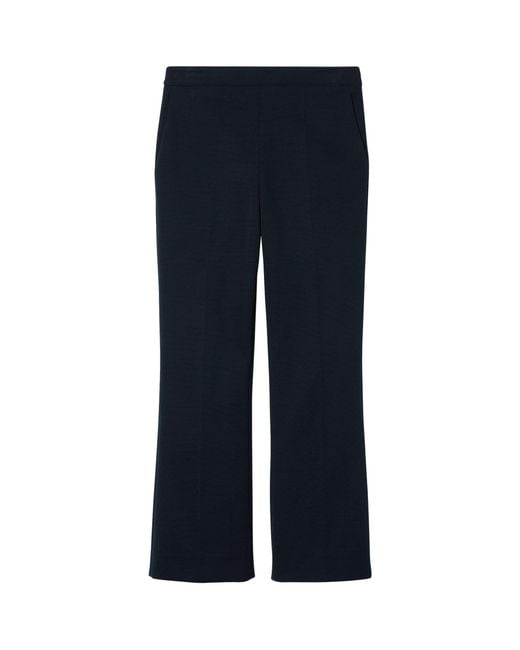 Gucci Blue Cotton Jersey Pleated Trousers