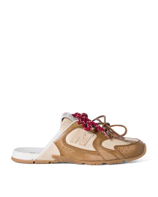 Miu Miu Pink X New Balance Leather 530 Sl Mules