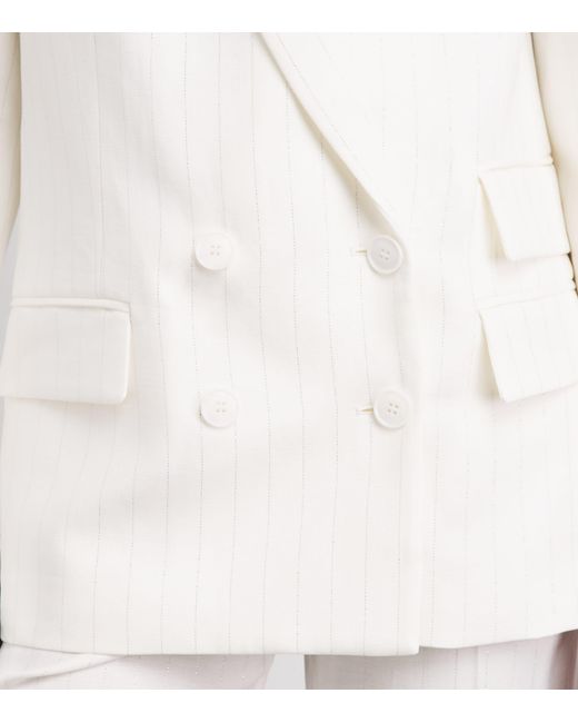 Maje White Double-Breasted Blazer