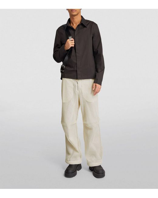 Jil Sander Natural Mesh Wide-leg Trousers for men