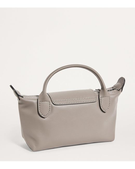 Longchamp Gray Extra-Small Leather Le Pliage Xtra Pouch
