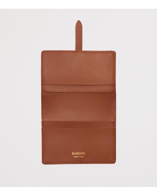 Burberry Natural Check Folded Card Case