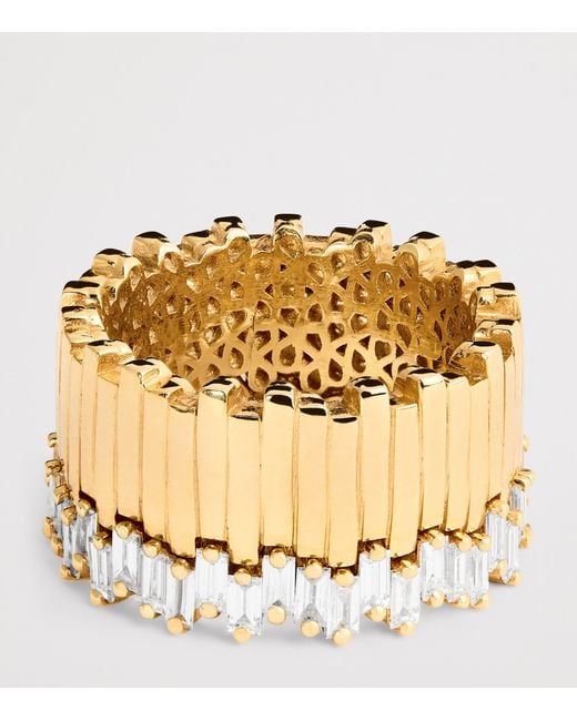 Suzanne Kalan Natural And Diamond Milli Stacker Eternity Ring